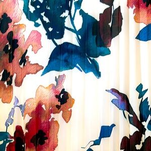 Floral pleated midi dress